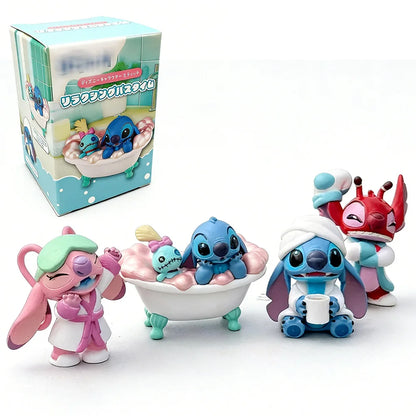 Coffret Collection 4 Figurines Mystères Stitch – Moments de Détente Nocturne