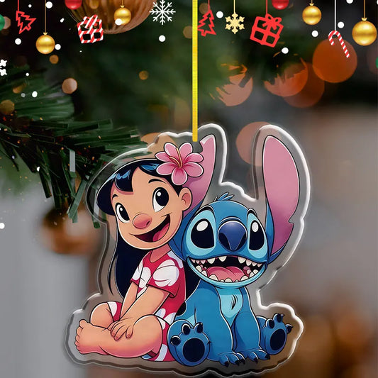 Pendentif de Noël Disney Lilo et Stitch – Décoration en acrylique 2D