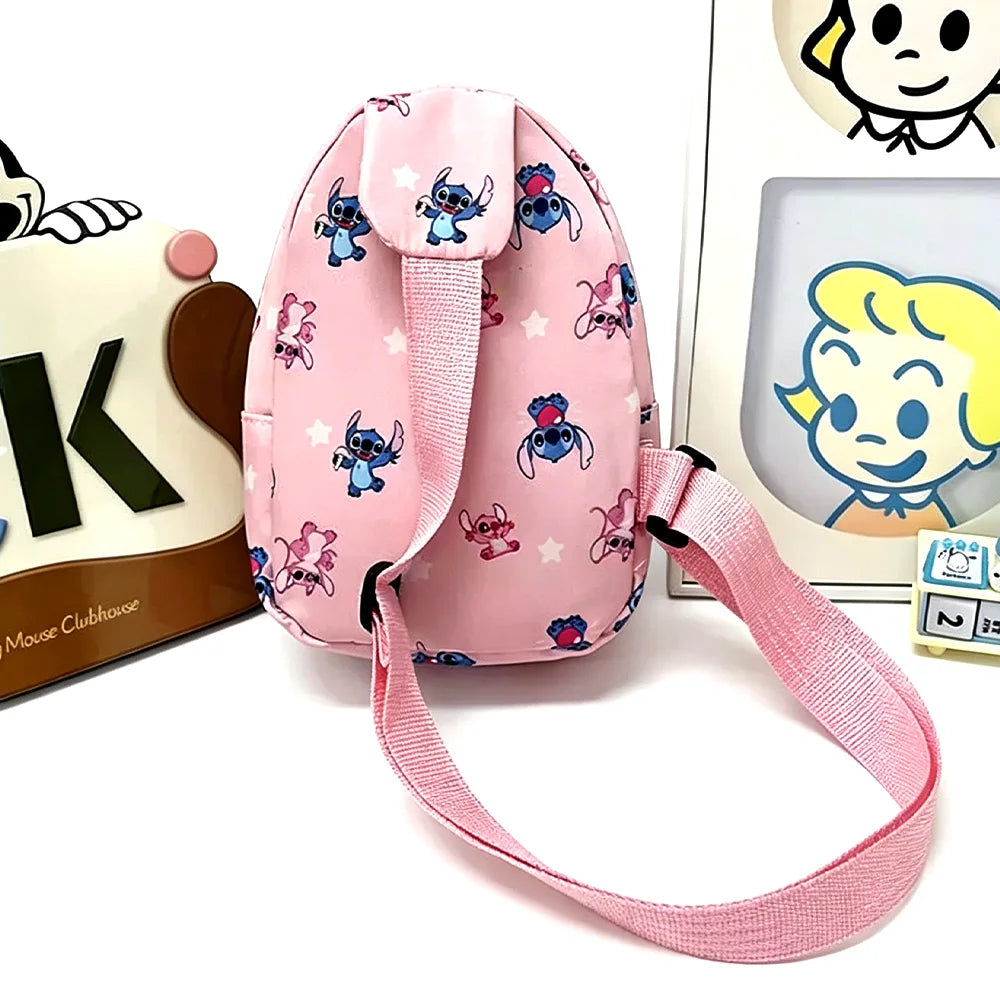 Sac de Poitrine Stitch & Angel – Sac Bandoulière Décontracté pour Enfant & Adulte