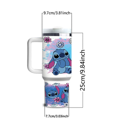 Gobelet Isotherme  1,18 L Disney Stitch – Avec Poignée et Paille