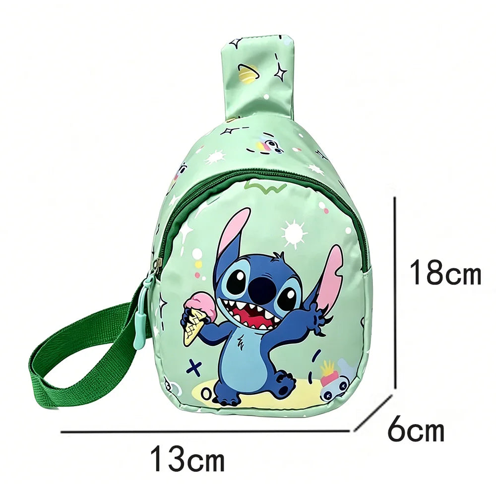 Sac de Poitrine Stitch & Angel – Sac Bandoulière Décontracté pour Enfant & Adulte