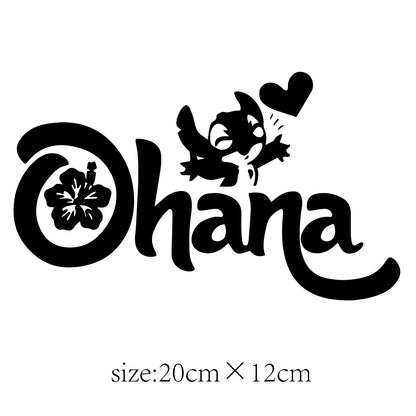 Autocollant Ohana – Design Stitch pour Voiture (Vinyle Découpé)