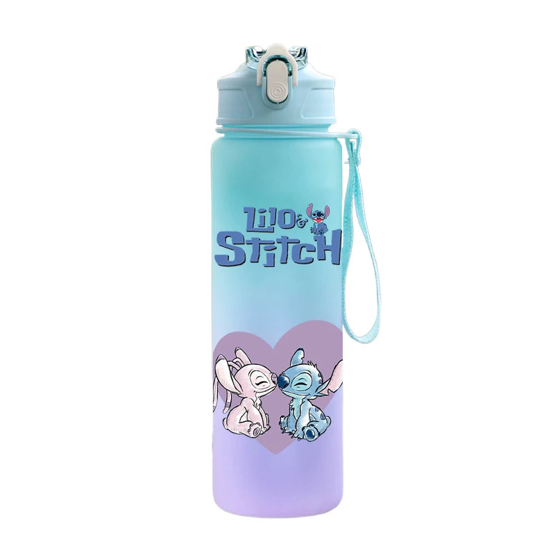 Disney Stitch Water Bottle – 750ml Water Bottle with Built-in Straw