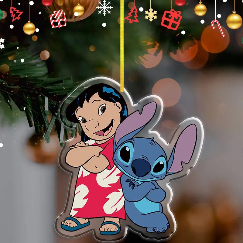 Pendentif de Noël Disney Lilo et Stitch – Décoration en acrylique 2D
