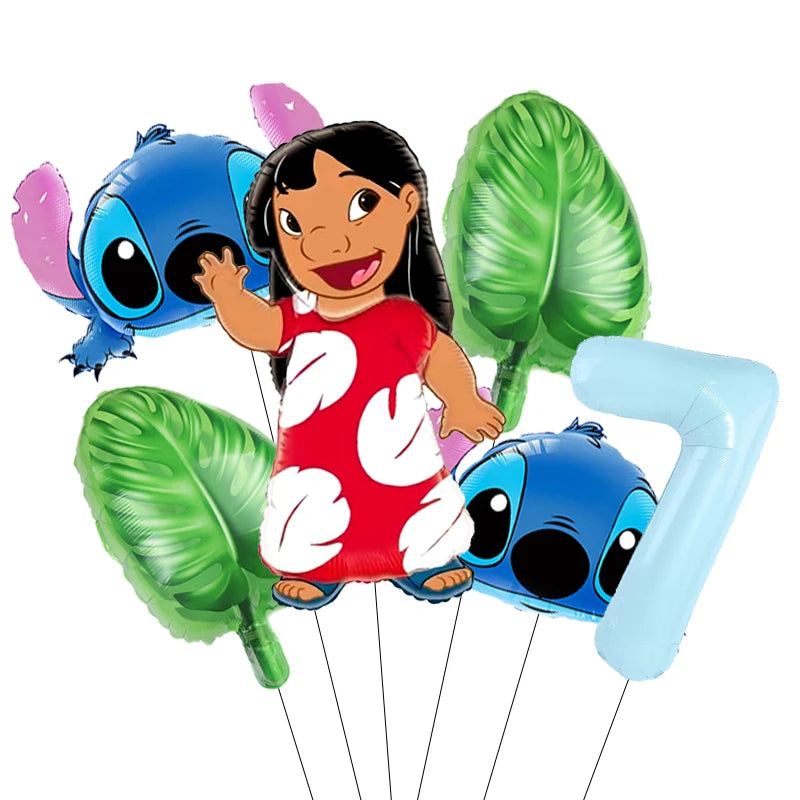 Pack Déco Anniversaire Lilo & Stitch – Chiffre au Choix & Ballons Thématiques