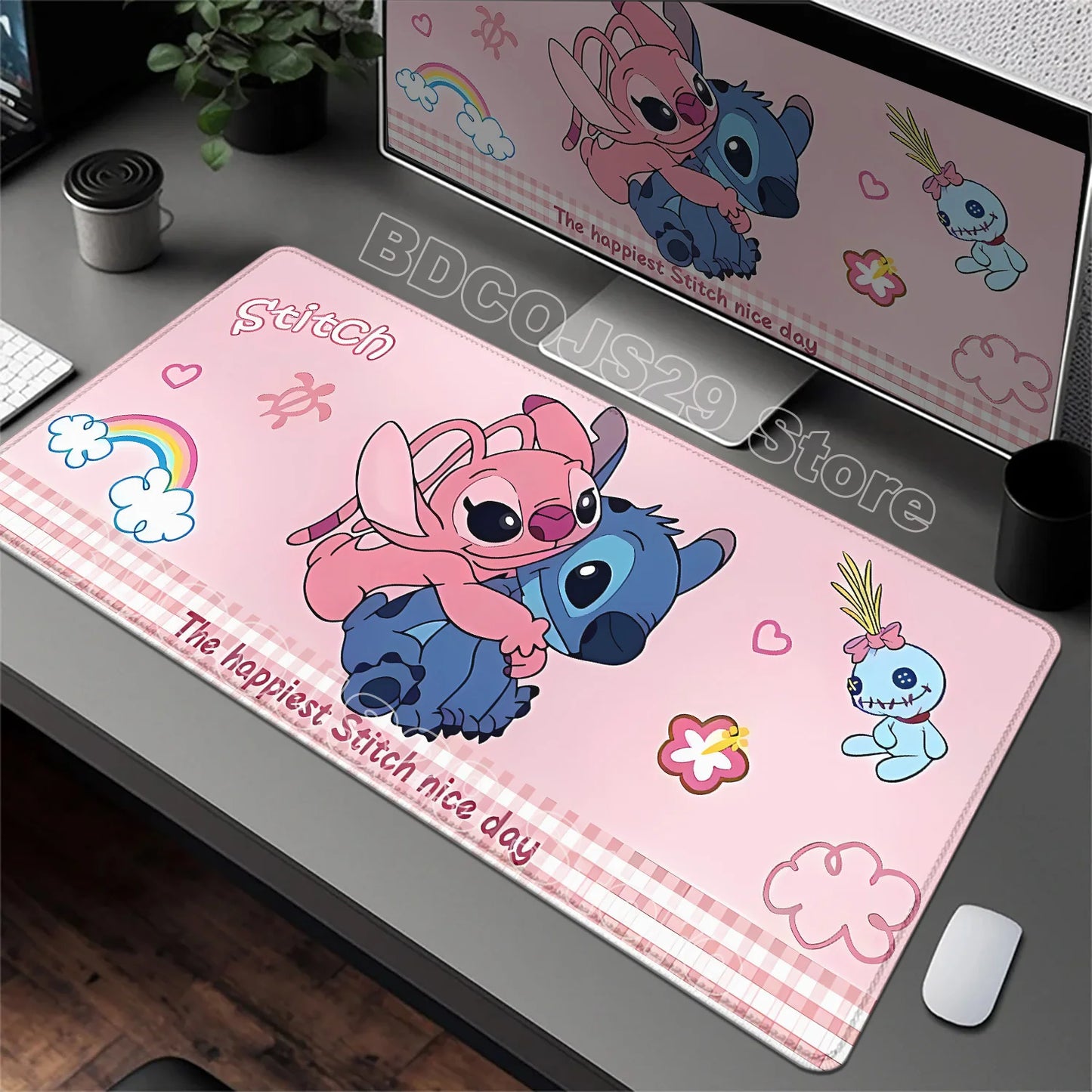 Tapis de Bureau XXL Stitch – Surface de Travail & Gaming – Plusieurs Formats