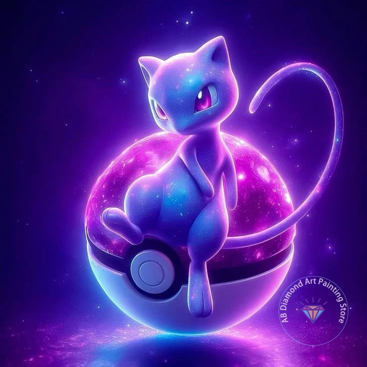 Peinture par Numéros Pokémon Mew — Kit DIY Tableau Pokémon