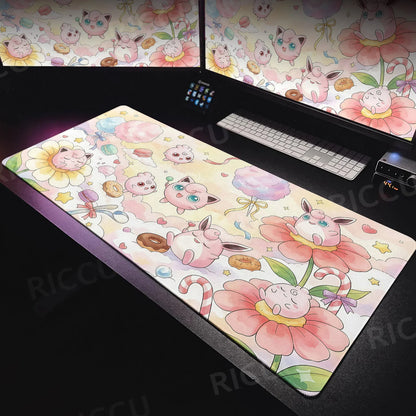 Tapis de souris XXL Pokémon Rondoudou – Douceur et style pour votre setup ! 🎤💖