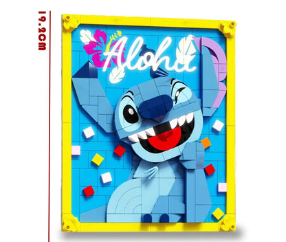Pixel Art Stitch – Set de Briques de Construction 3D