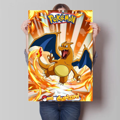 Pokémon Canvas Poster - Charizard, Charmander.