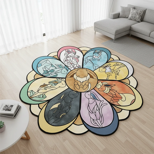 Tapis Pokémon Evolitions – Tapis de sol décoratif pour fans de Pokémon