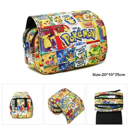 Trousse Pokémon – Design animé, multi-rangements