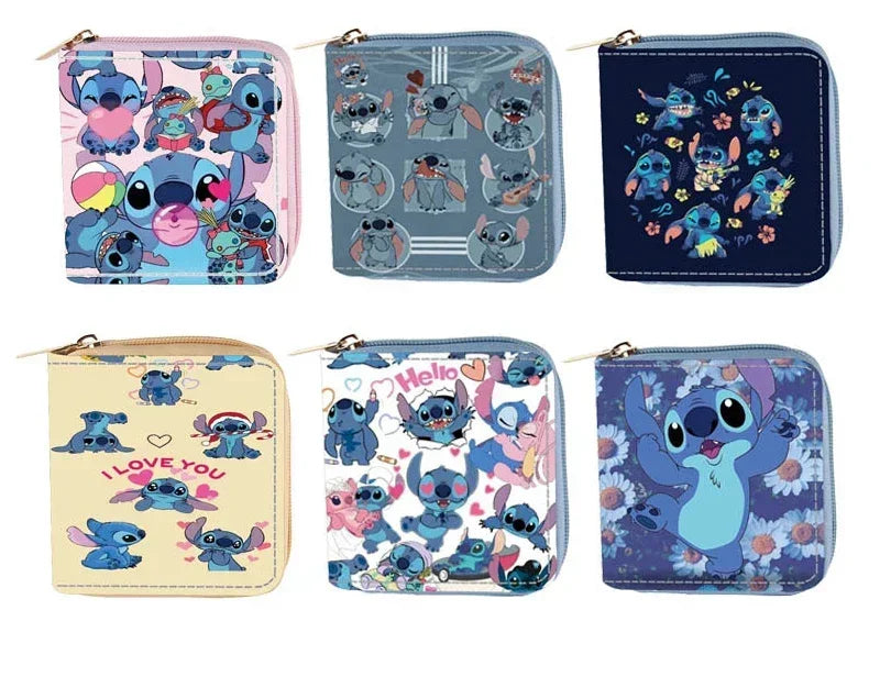 Porte-monnaie Stitch Disney - Compact et Pratique (10x10 cm)