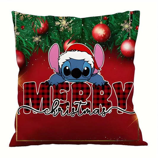 Taie d’oreiller de stitch et Angel ambiance Noël  ( 4 tailles )