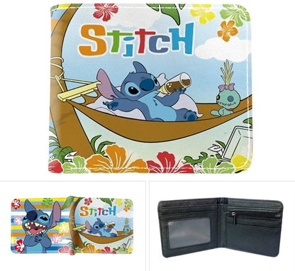 Portefeuille Stitch – Compact en Cuir PU (11,5 × 9,5 cm)