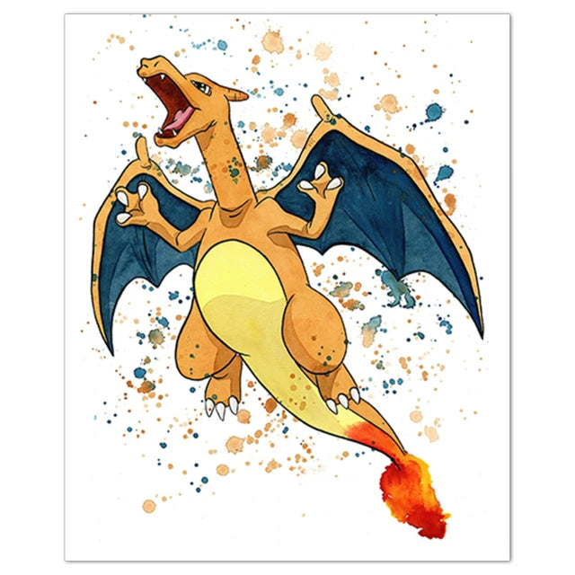 Poster Pokémon Dracaufeu – Affiche Murale Déco Chambre & Gaming