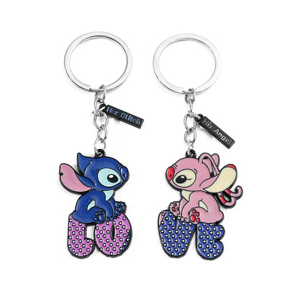 Love Stitch and Angel key ring