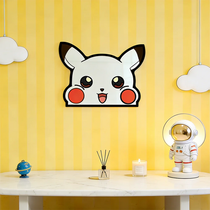 Miroir Mural Pokémon Décoratif – Design 3D tete de Pikachu