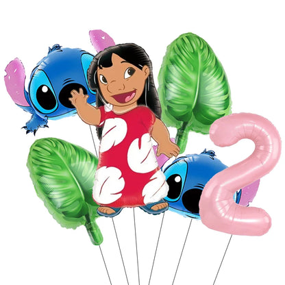 Pack Déco Anniversaire Lilo & Stitch – Chiffre au Choix & Ballons Thématiques