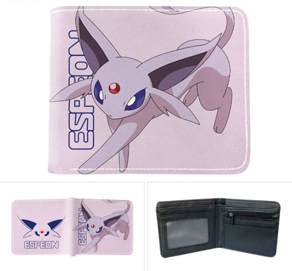 Portefeuille Pokémon Évoli et Évolutions – Compact en Cuir PU (11,5 × 9,5 cm)