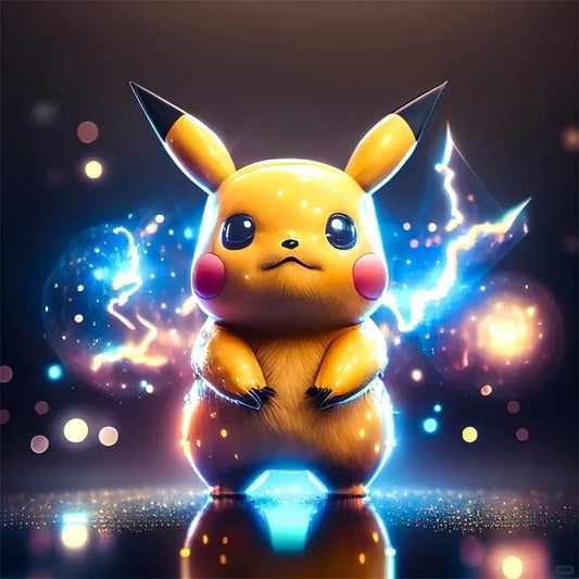 Tableau Diamant Pokémon Pikachu – Kit Diamond Painting Complet