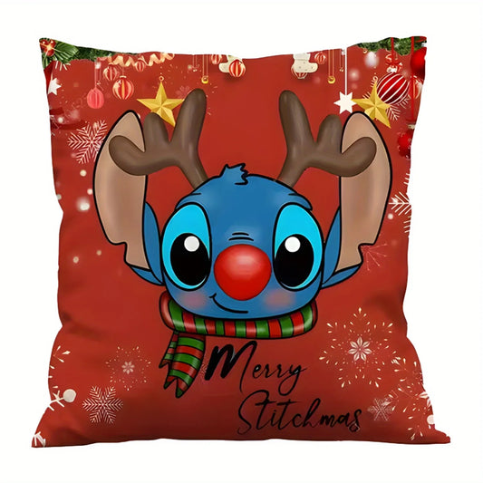 Taie d’oreiller de stitch et Angel ambiance Noël  ( 4 tailles )