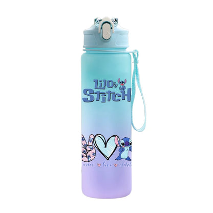 Disney Stitch Water Bottle – 750ml Water Bottle with Built-in Straw