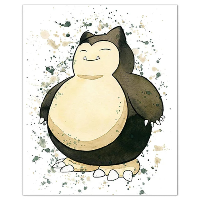 Poster Pokémon Ronflex – Affiche Murale Déco Chambre & Gaming