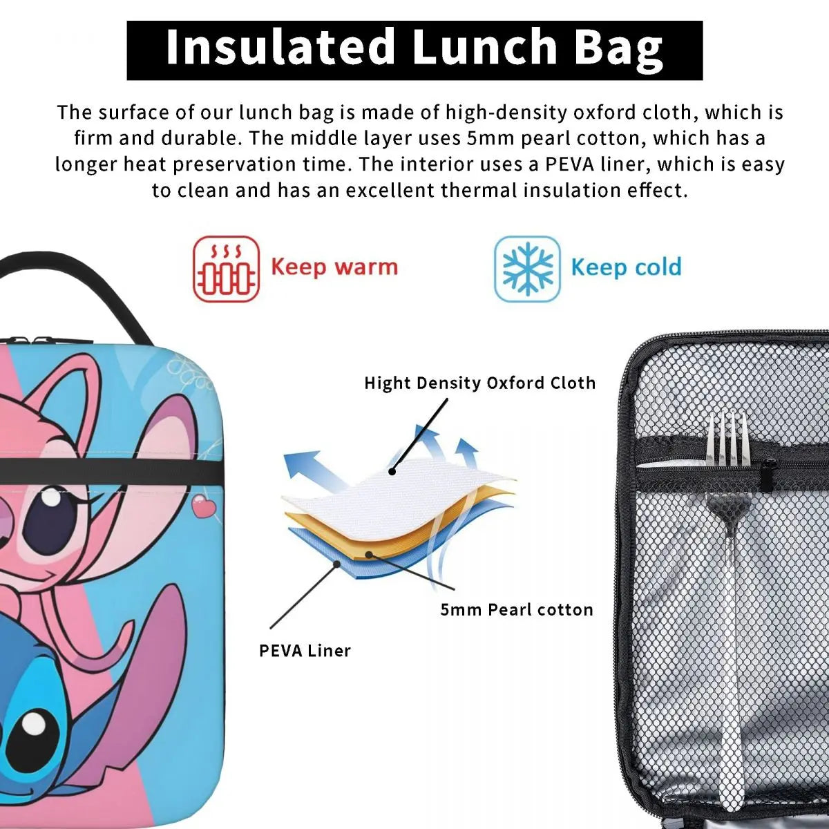 Sac isotherme Stitch – Lunch bag pratique et stylé