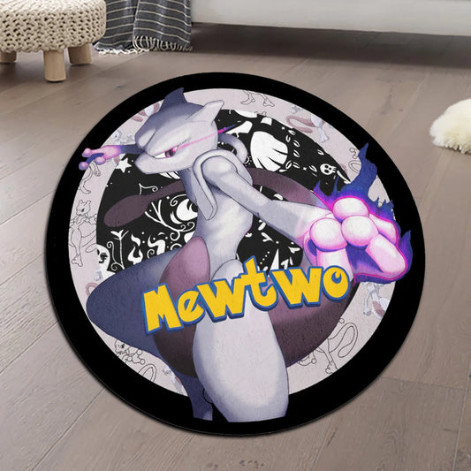 Tapis Pokémon Mewtwo – Tapis de sol décoratif pour fans de Pokémon