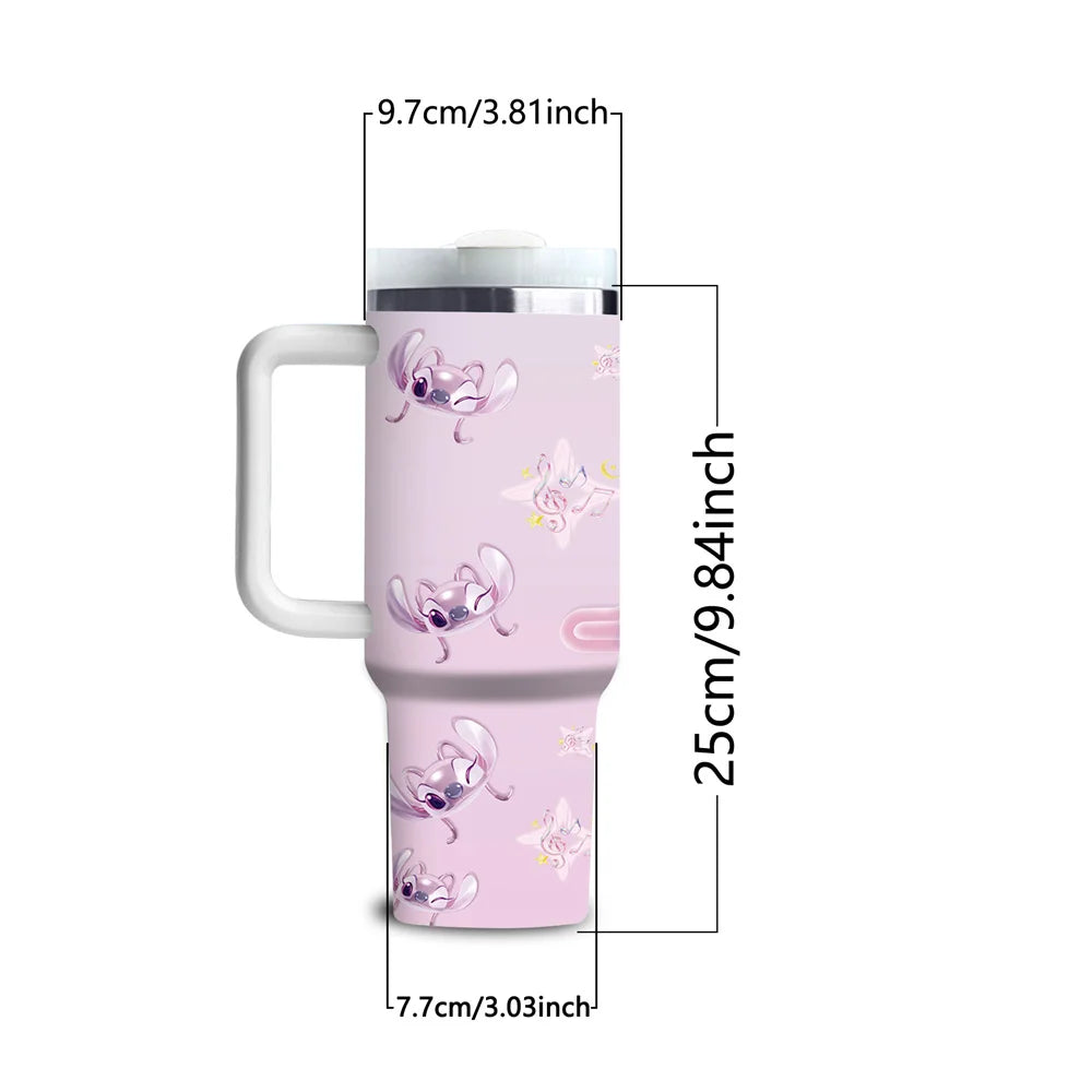 Gobelet Isotherme  1,18 L Disney Angel – Avec Poignée et Paille