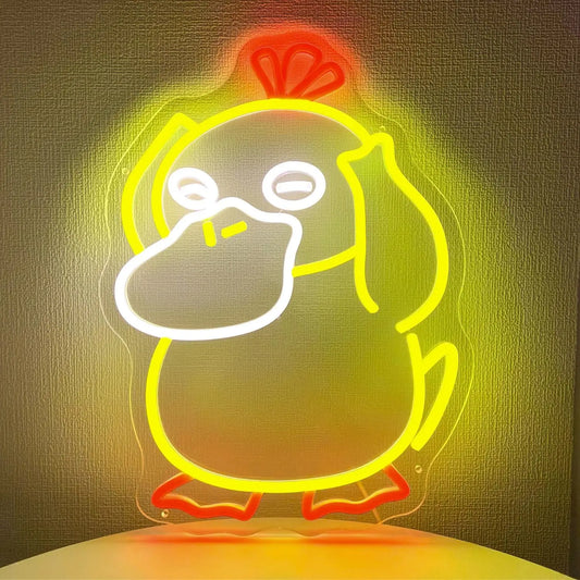 Lampe Néon LED Psykokwak – Décoration Murale Pokémon