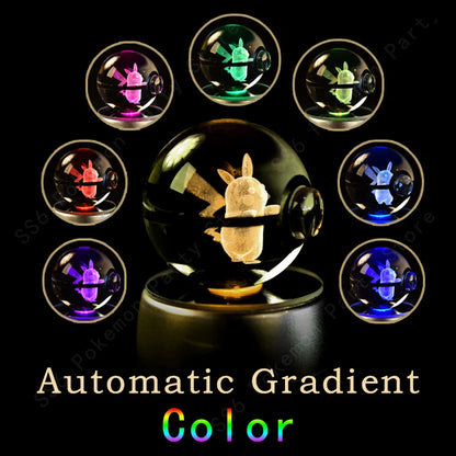 Boule de Cristal Pokémon 3D au choix