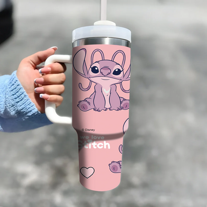 Gobelet Isotherme 1,18 L Disney Angel – Avec Poignée et Paille