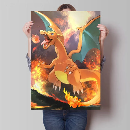 Pokémon Canvas Poster - Charizard, Charmander.