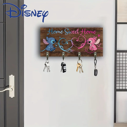 Porte-clés mural Disney Stitch – Crochet décoratif en bois