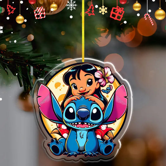 Pendentif de Noël Disney Lilo et Stitch – Décoration en acrylique 2D