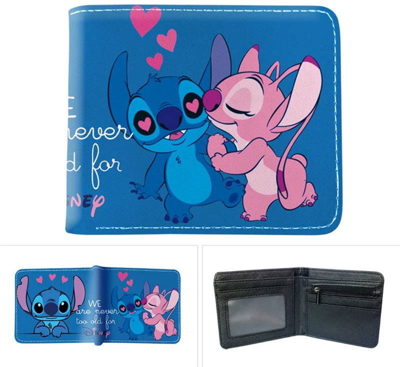 Portefeuille Stitch – Compact en Cuir PU (11,5 × 9,5 cm)