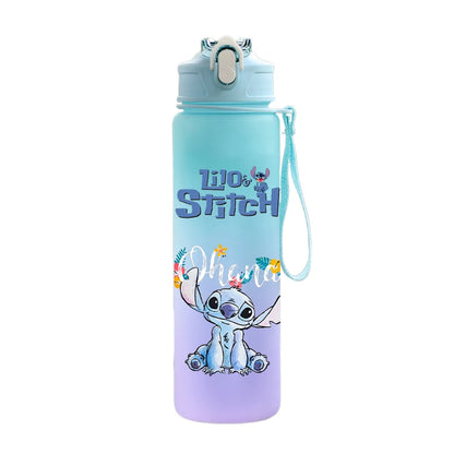 Disney Stitch Water Bottle – 750ml Water Bottle with Built-in Straw