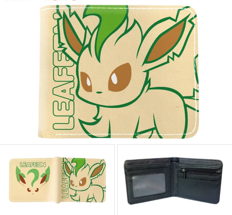 Portefeuille Pokémon Évoli et Évolutions – Compact en Cuir PU (11,5 × 9,5 cm)
