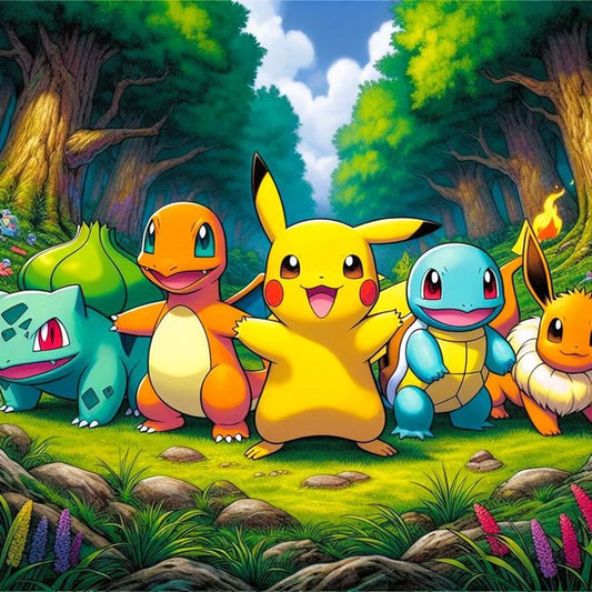 Tableau Diamant Pokémon – Kit Diamond Painting Complet