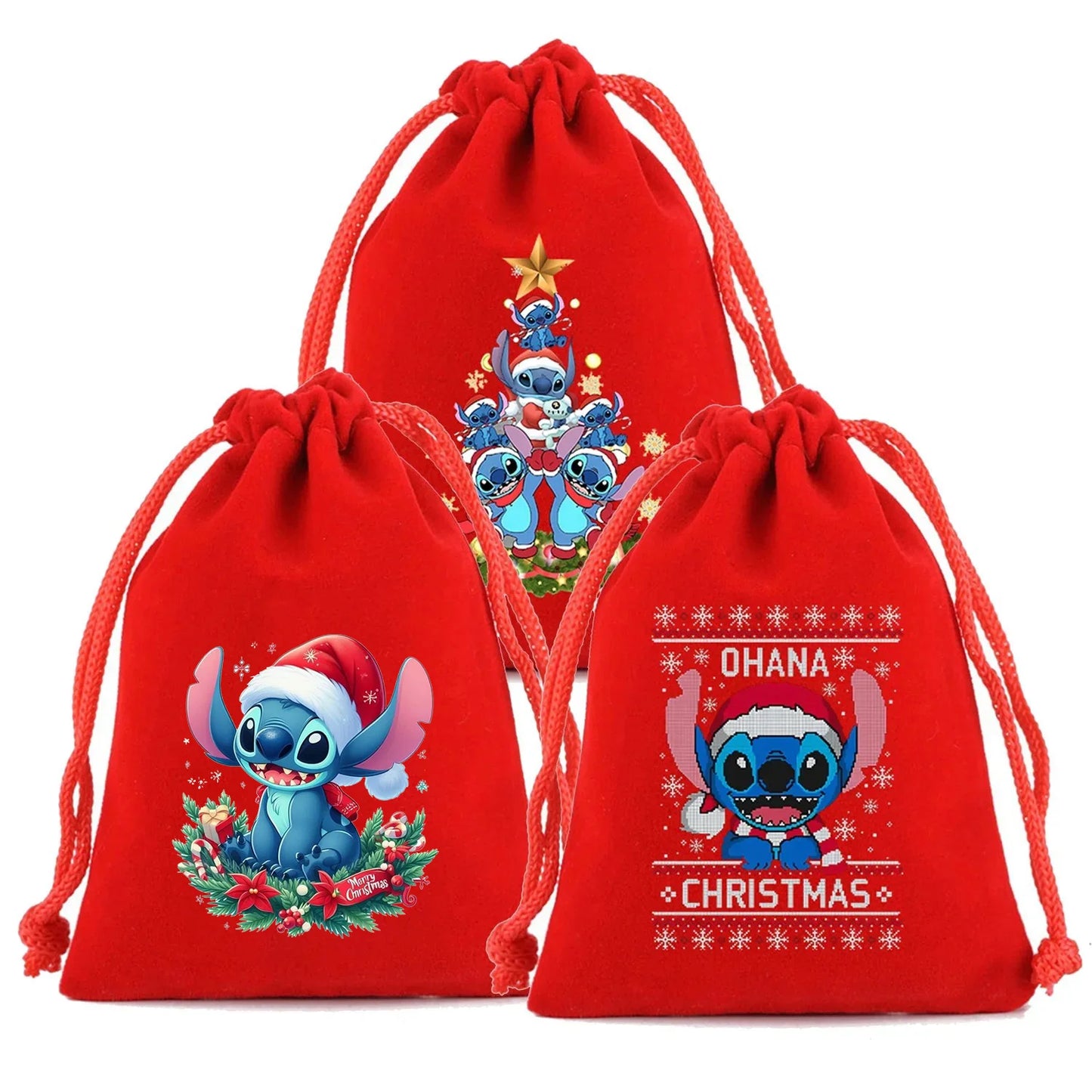 Sacs à cordon de Noël Stitch
