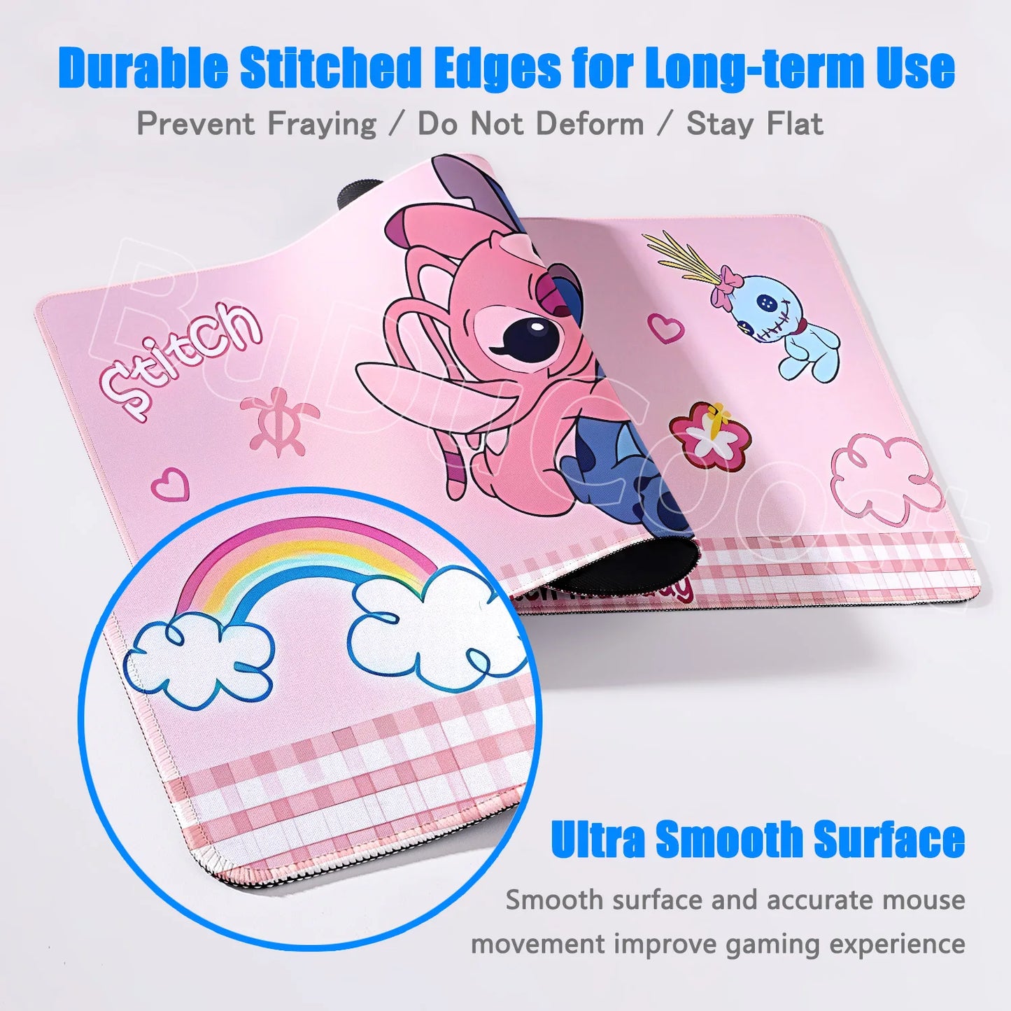 Tapis de Bureau XXL Stitch – Surface de Travail & Gaming – Plusieurs Formats