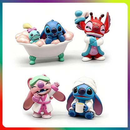 Coffret Collection 4 Figurines Mystères Stitch – Moments de Détente Nocturne