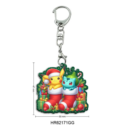Porte-Clés Pokémon Thématique Noël — Cadeau Festif