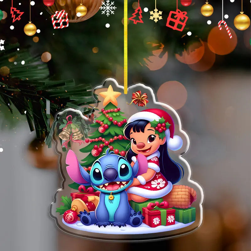 Pendentif de Noël Disney Lilo et Stitch – Décoration en acrylique 2D