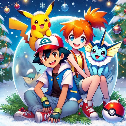 Tableau Diamant Pokémon – Kit Diamond Painting Complet