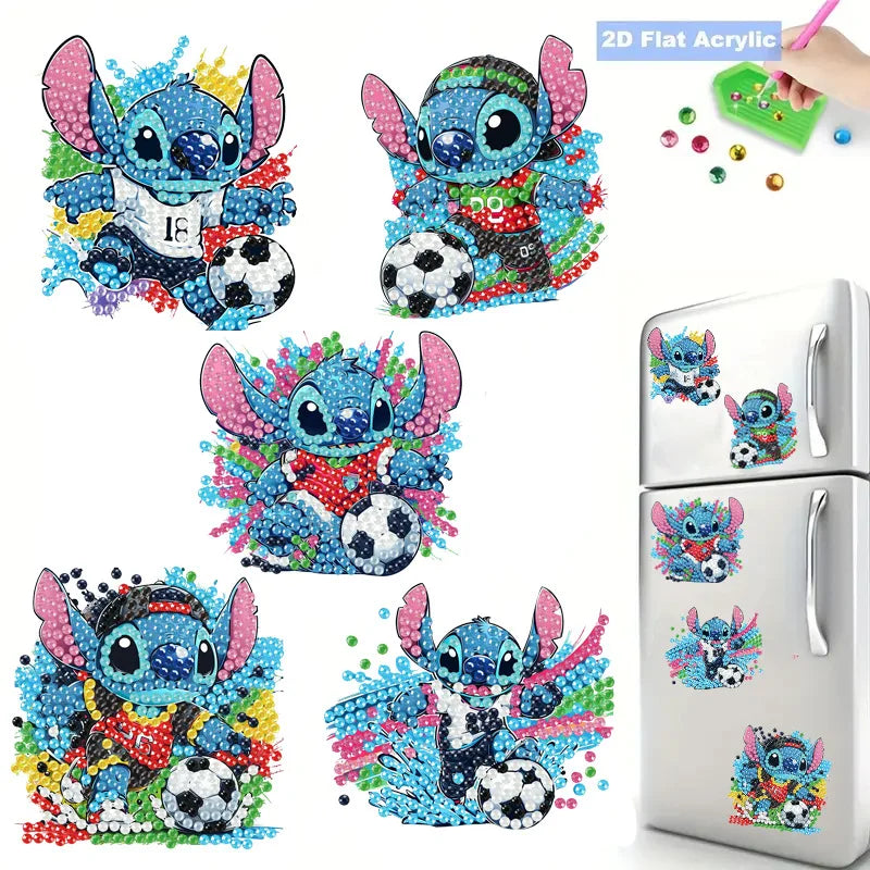 Aimants Réfrigérateur Lilo & Stitch (Peinture Diamant DIY)