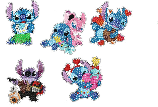 Lot de Porte-clés Diamantés Stitch – Set Cristal DIY