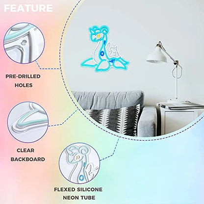 Enseigne Néon Pokémon lokhlass – Décoration Murale Lumineuse LED